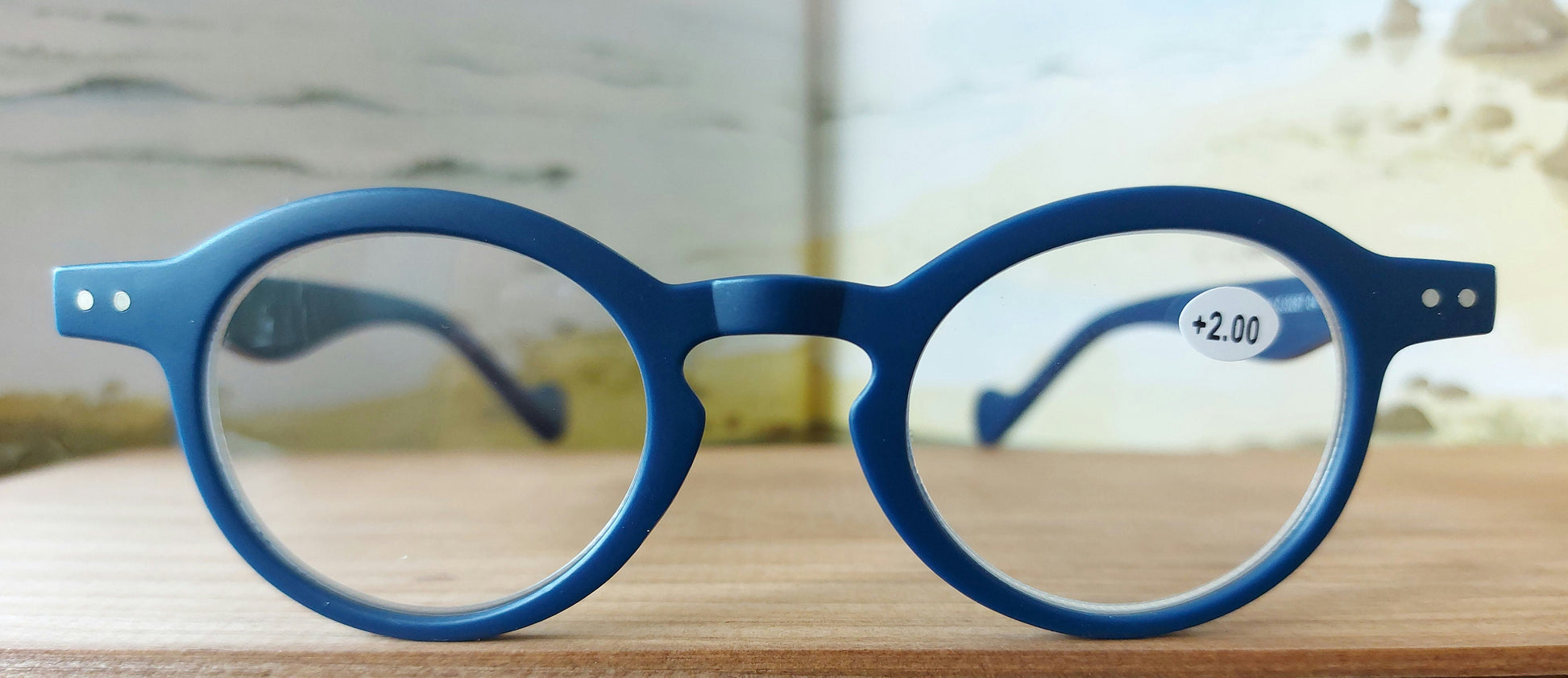 Set of 3 Reading Glasses, Matte Black, Blue, and Green, Round Lenses with Flex Springs