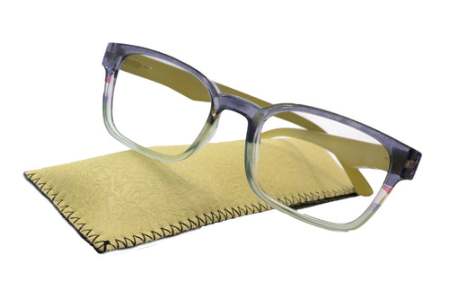 Blue Light Blocking Glasses, Square, Blue/Lime
