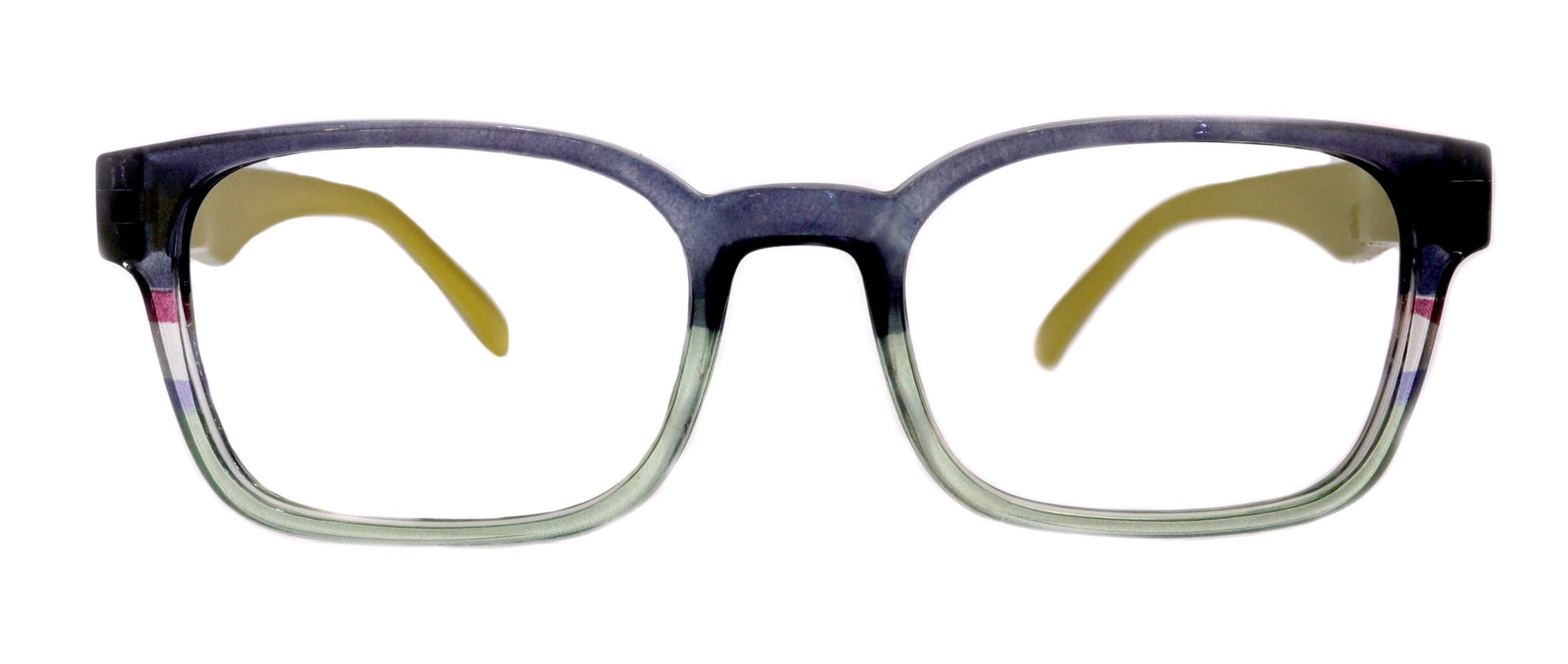 Blue Light Blocking Glasses, Square, Blue/Lime