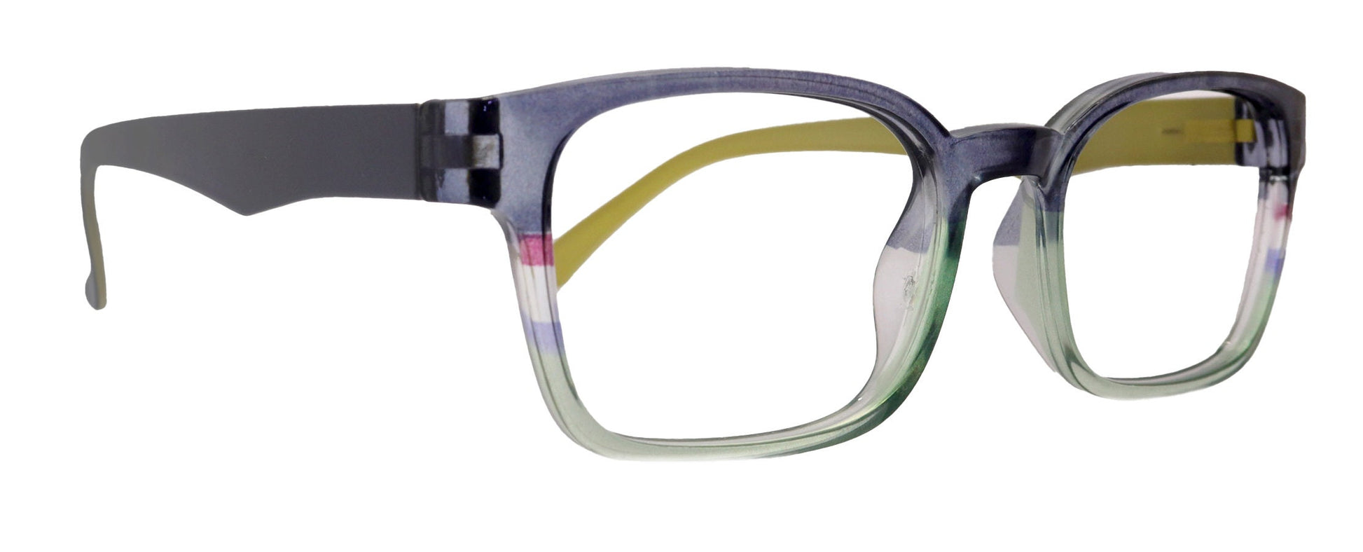 Blue Light Blocking Glasses, Square, Blue/Lime