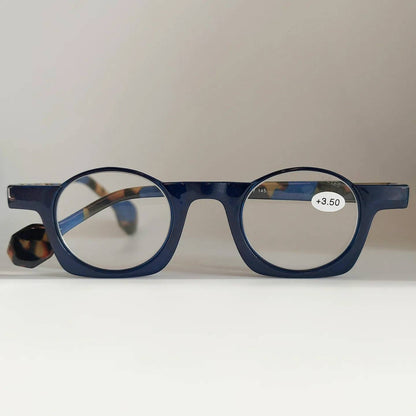 Reading Glasses, Round and Square, Blue, +1 to +3.5
