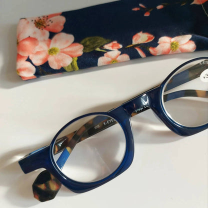 Reading Glasses, Round and Square, Blue, +1 to +3.5