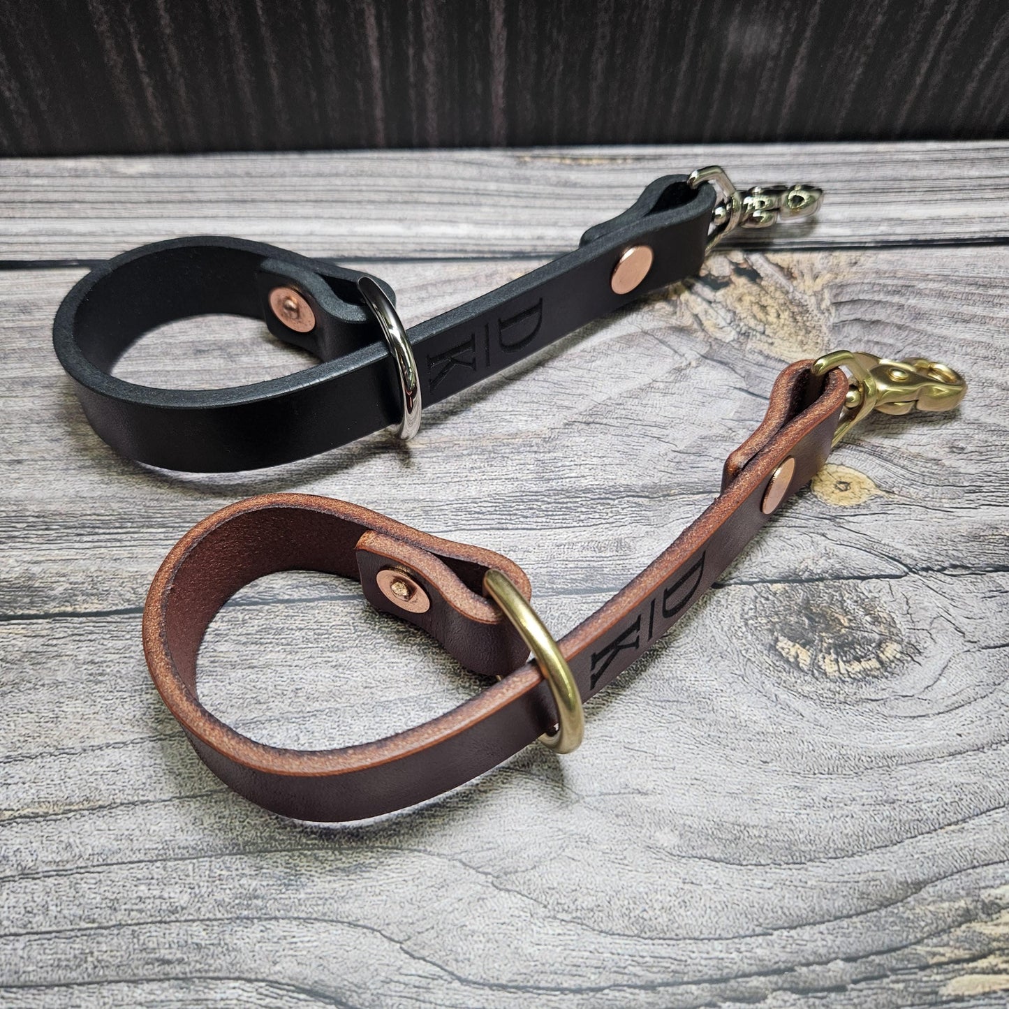 Leather Glove Holder with Clasp for Belt