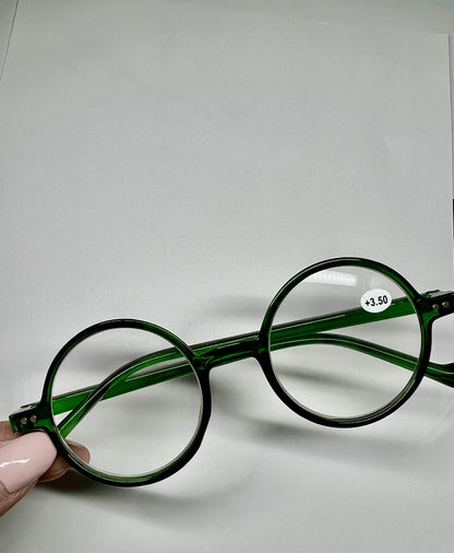 Round Reading Glasses - Brown