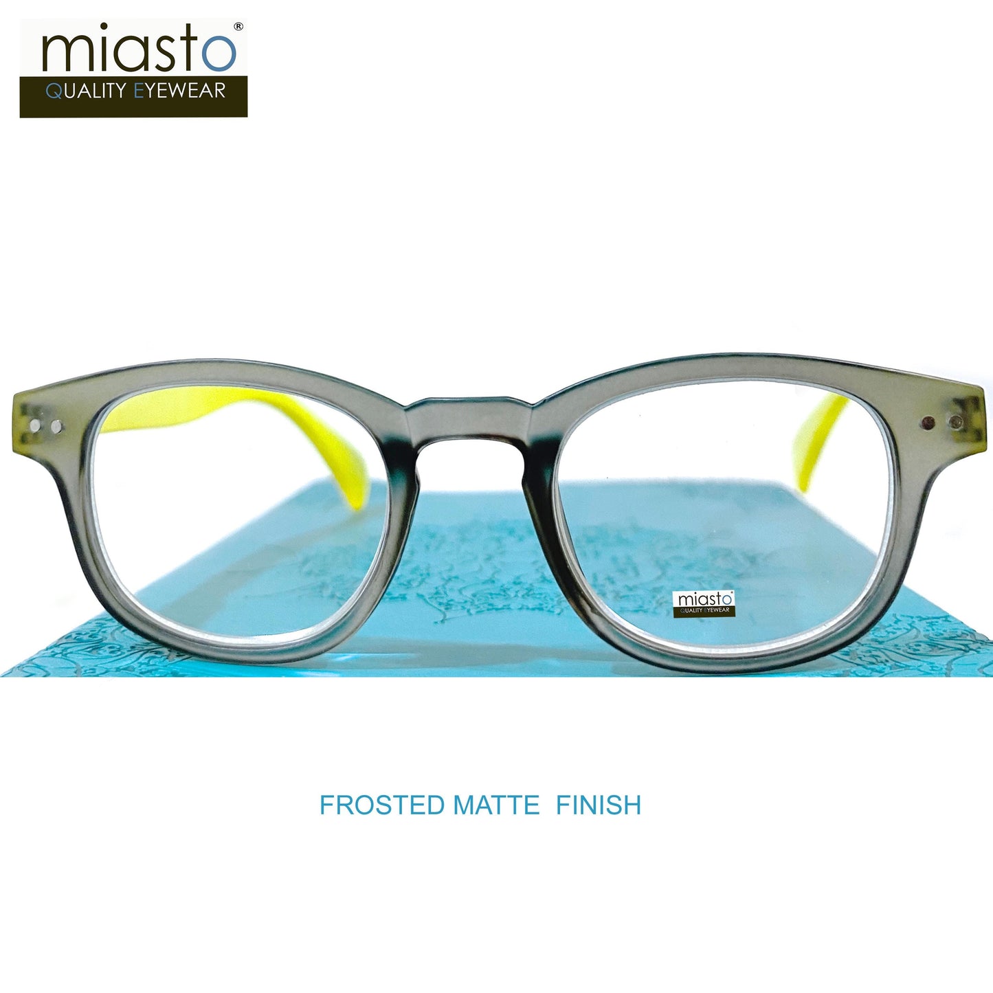 Colorful Squarish Round Preppy Keyhole Reading Glasses (Medium Fit)